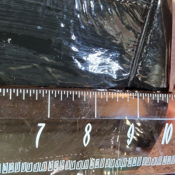 COLE HAAN Women's Black Patent Leather Small mini Handbag Satchel - Picture 8 of 12